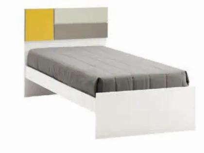 Queen size bed with headboard and applied panels, quality materials