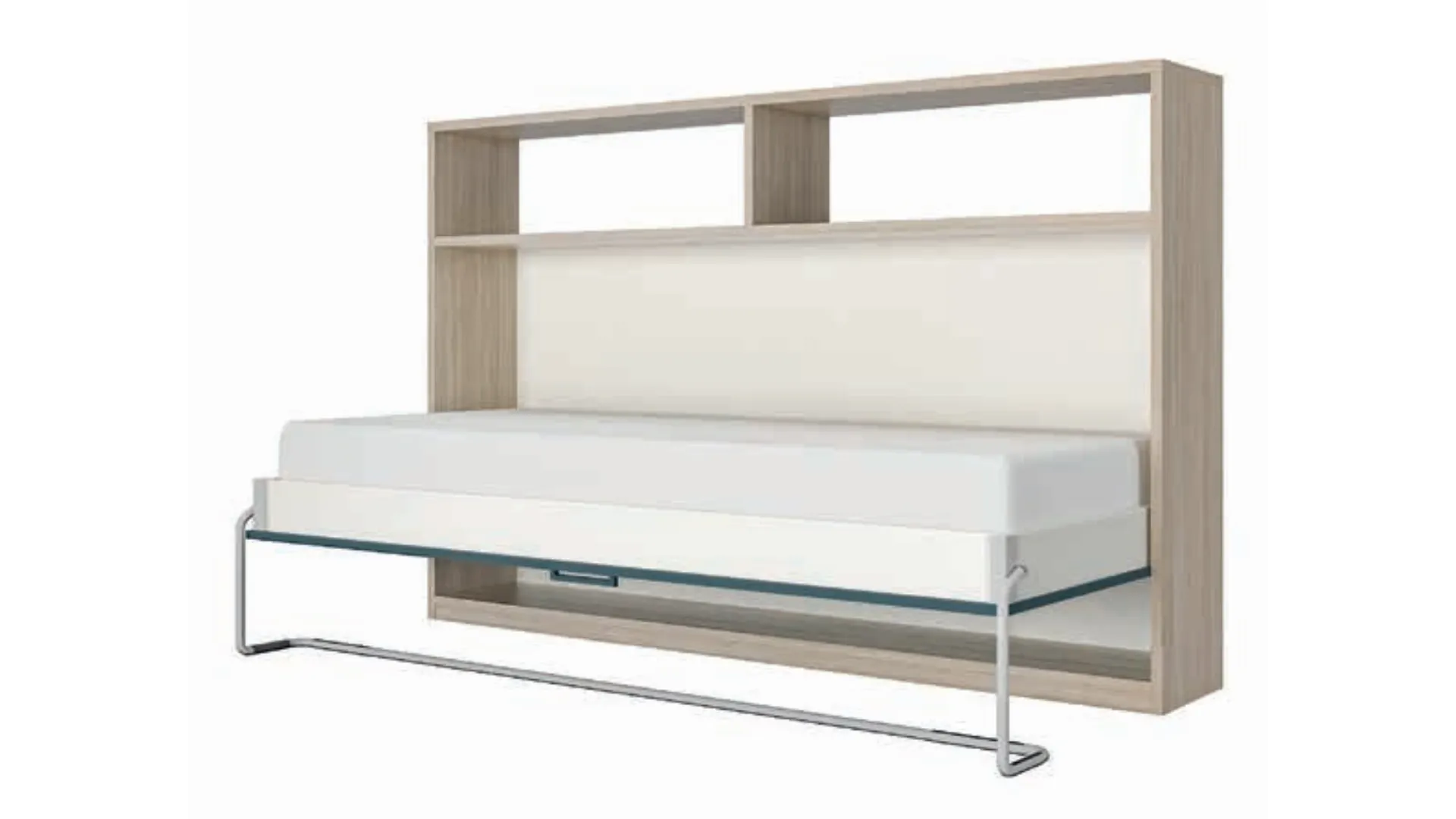 Single wall bed, space-saving and smart, customizable in finishes.