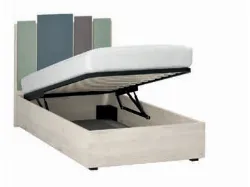 High quality single bed with headboard and applied panels 80x195.