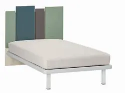 High quality single bed with headboard and applied panels 80x195