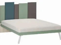 Single quality bed with headboard and panels attached 80x195