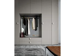 wardrobe with open compartment niche for TV