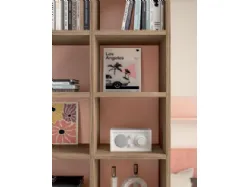 Functional and modern teenager's room complete with a wardrobe and suspended desk.