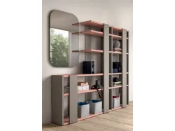 Modern teenager room with a desk that also serves as a headboard to optimize space.