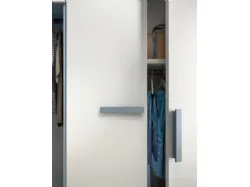 Modern complete bedroom, with customizable panels that double as a headboard.