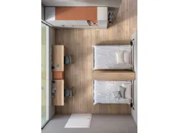 Modern bedroom full of unique accessories, for a one-of-a-kind shared room.