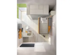 Modern bedroom with bunk bed, a space-saving and efficient room.