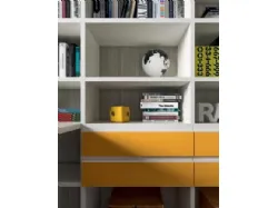 Modern complete bedroom with desk, customizable finishes.
