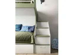 Modern bedroom with bunk bed, ergonomic desk, all high-quality materials.