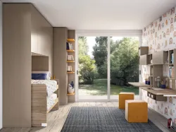 Modern children's bedroom with Play bed, smart and versatile space-saving.