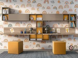 Modern children's bedroom with Play bed, smart and versatile space-saving solution.