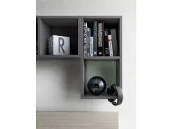 Modern teenager bedroom with integrated desk in the wardrobe.