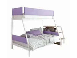Versatile metal bunk bed with sloped shape, customizable in finishes.