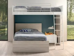 Bunk bed one and a half square practical and comfortable customizable in finishes.