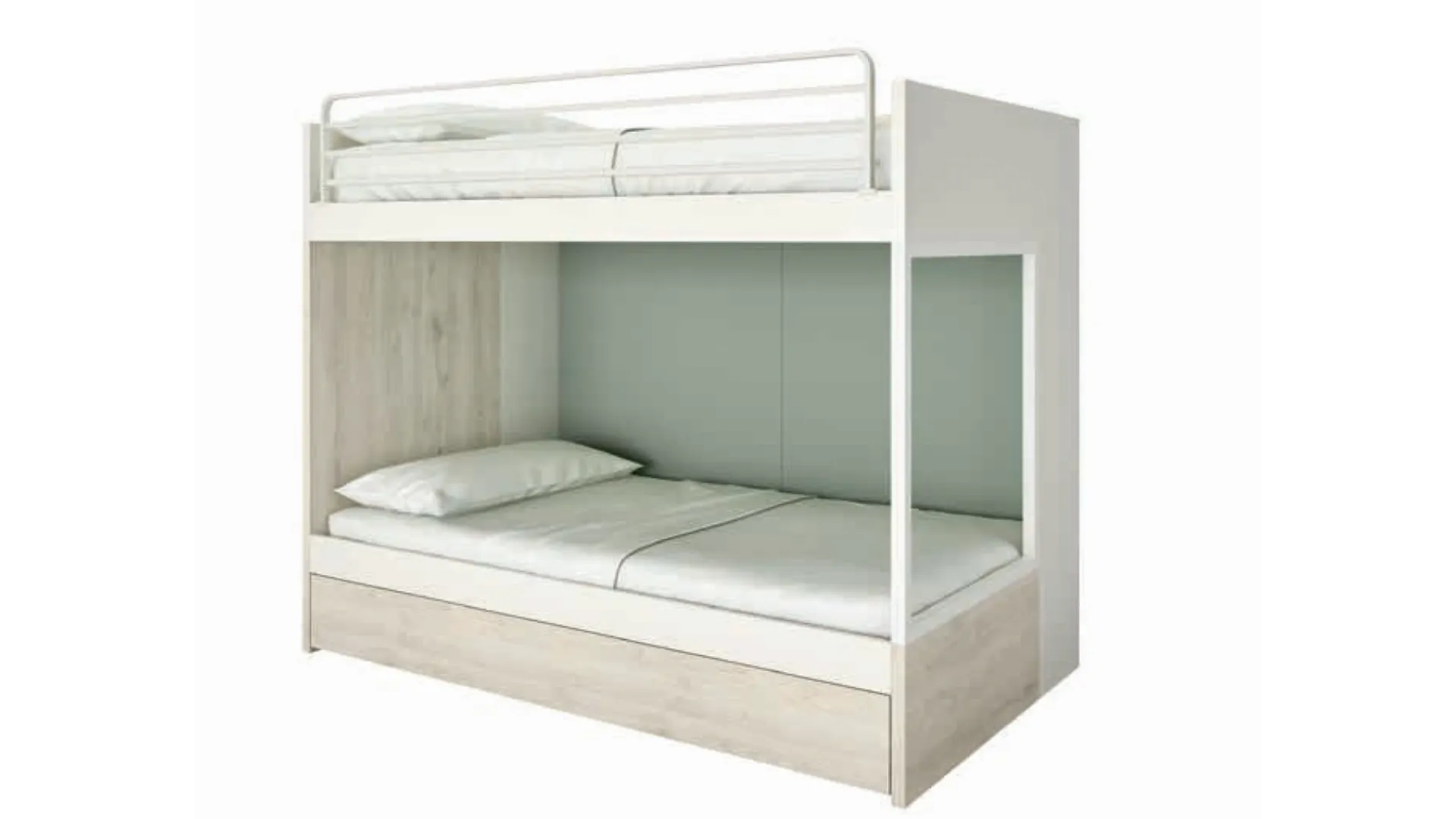 Single and a half bunk bed practical and comfortable customizable in finishes.