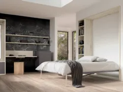 Single and double folding bed, space-saving and made with high-quality materials.