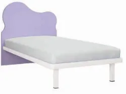 Single bed with shaped headboard and feet, made with high-quality materials 205x90.