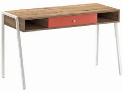Desk with soft closing drawers available in different colors.