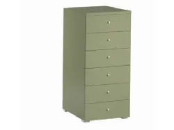 Weekly with soft-closing drawers and retractable guide, integrated clothes hanger