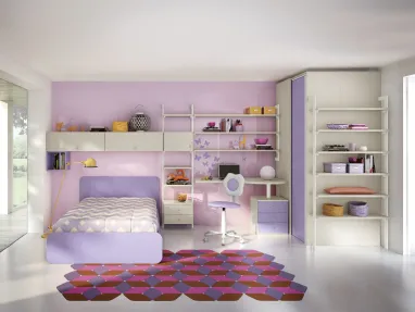 Modern bedroom in materic laminate