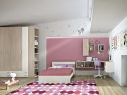 Modern bedroom in laminate