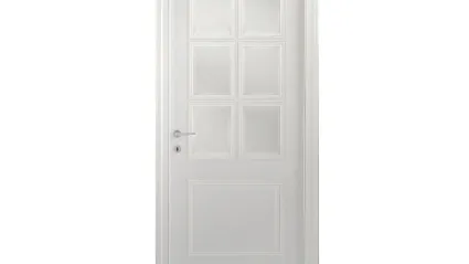 Wooden door with Glass White