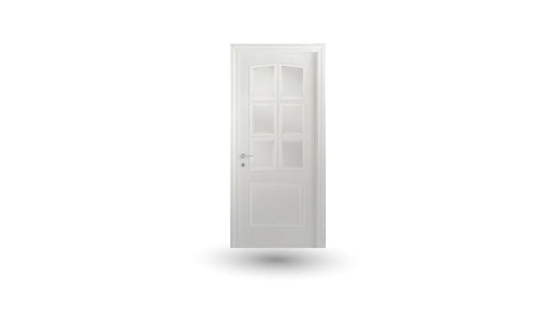 Wooden door with Glass White