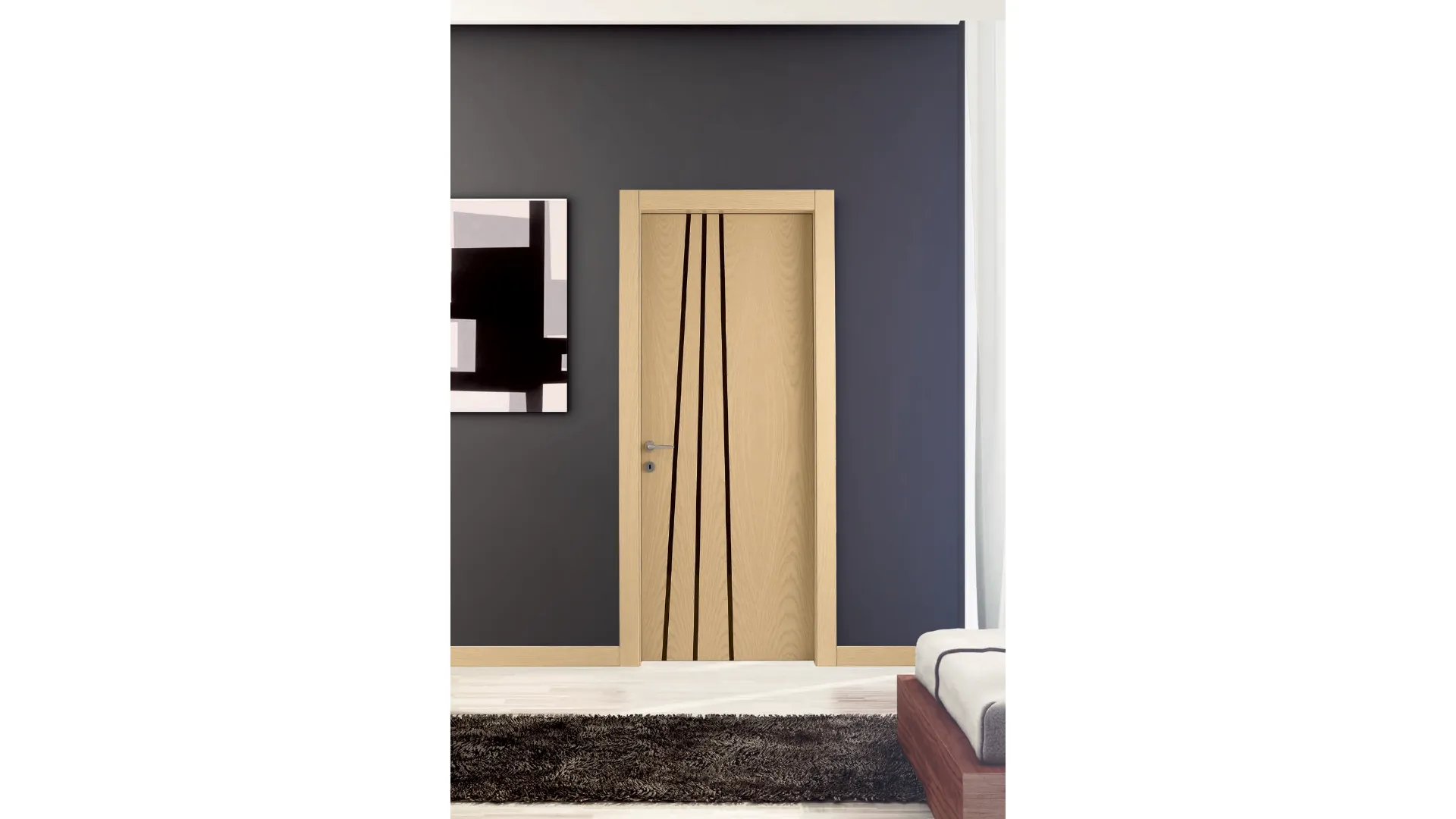 Wooden doors with inserts