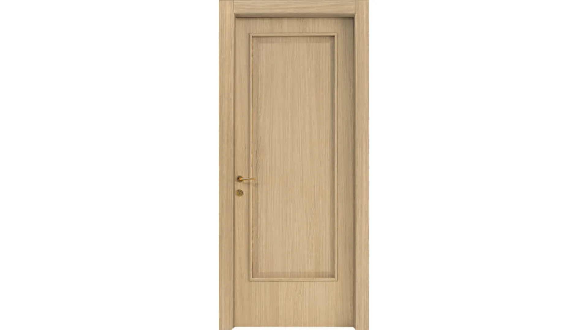 Door in textured laminate with frame