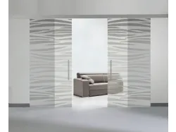 Glass doors flush with the wall