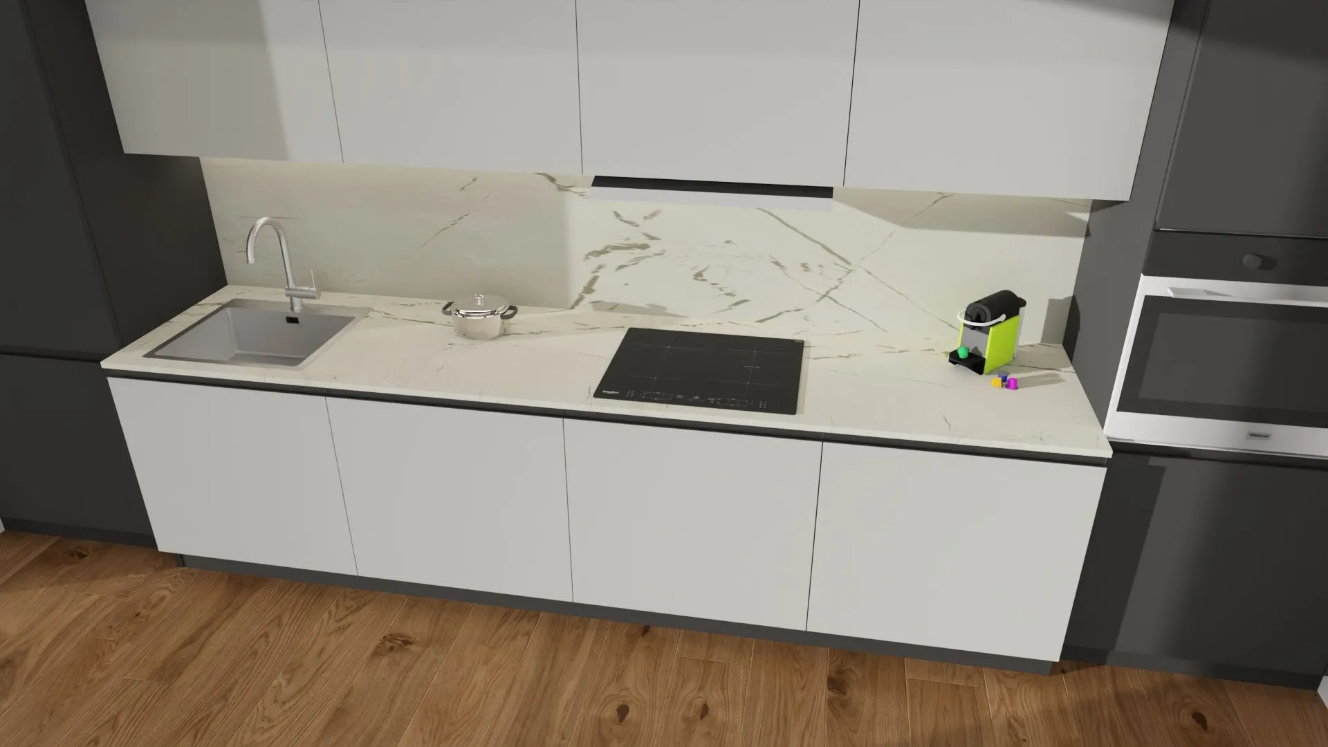 Laminate bridge kitchen