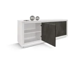 3-door 180x80 sideboard with cushioned doors, internal shelf, and spacious surface.