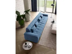 Sofa in modular fabric in various finishes, excellent quality materials.