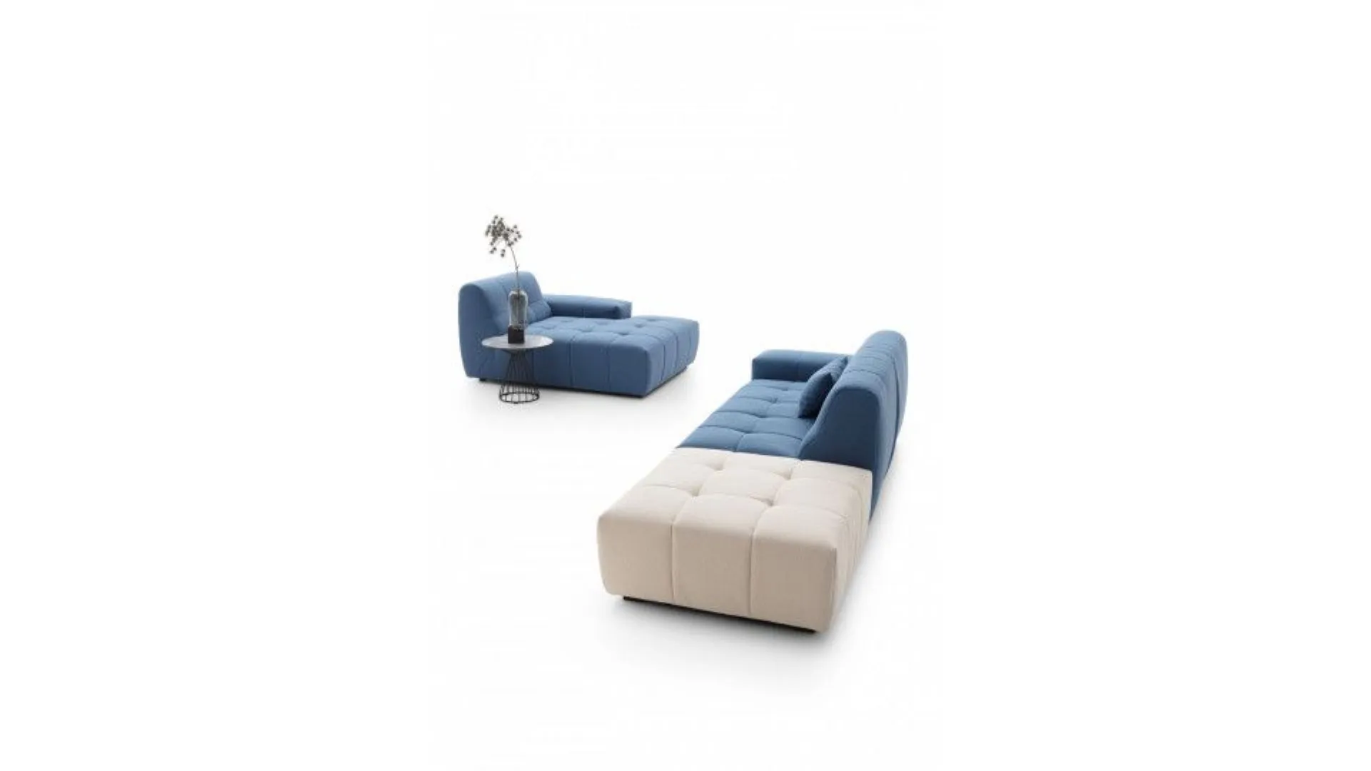 Sofa in modular fabric in different finishes, excellent quality materials.