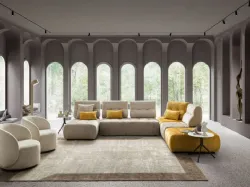 Modern style fabric sofa model Byron of excellent quality, customizable in the finishes.