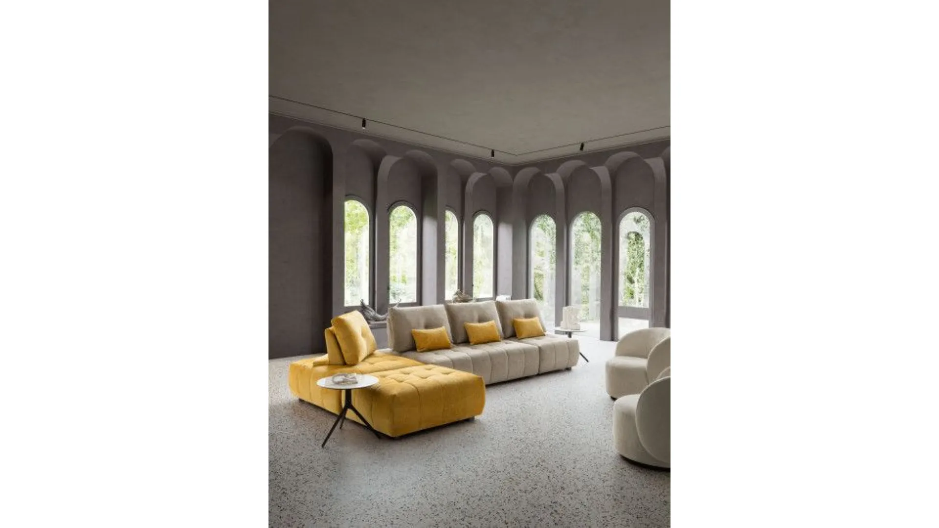 Modern style Byron high quality customizable fabric sofa in finishes.