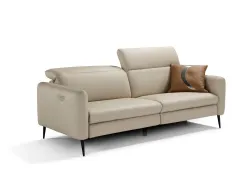 Elegant and comfortable leather sofa.