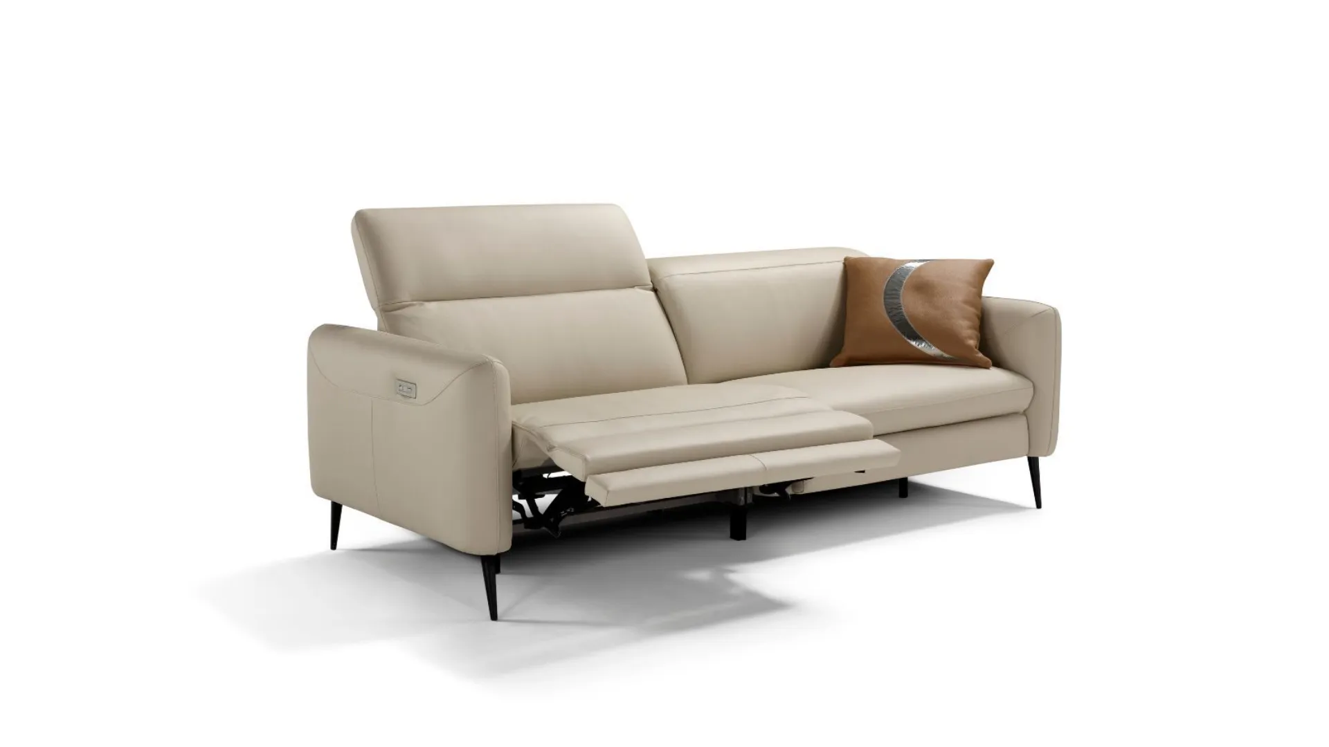Elegant and comfortable leather sofa