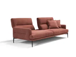 Sofa with adjustable fabric backrest