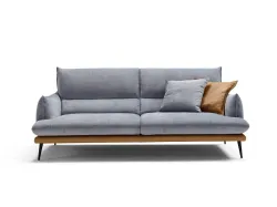 Funny fabric sofa with 70s metal legs