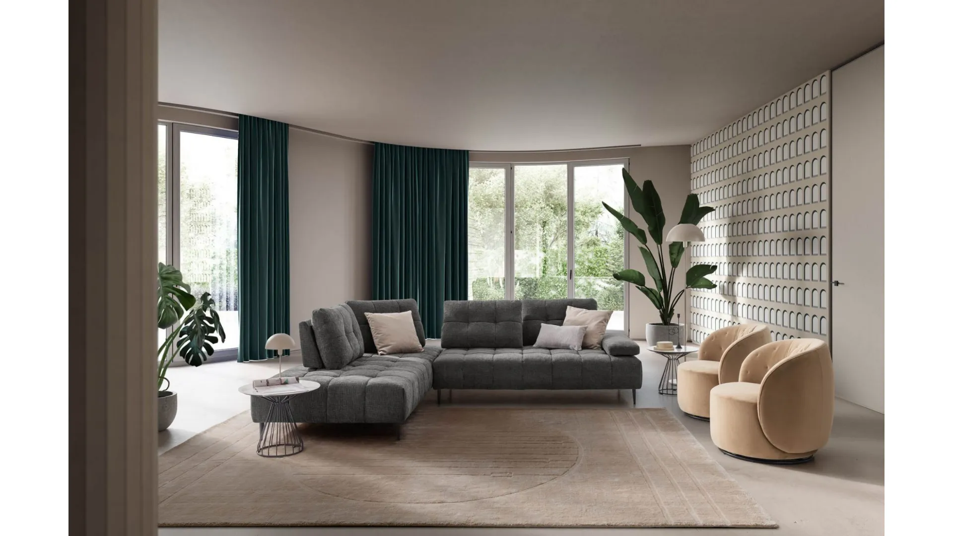 JOPLIN sofa with chaise longue