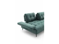 Joplin model sofa in leather or fabric, completely removable cover, 302x245.