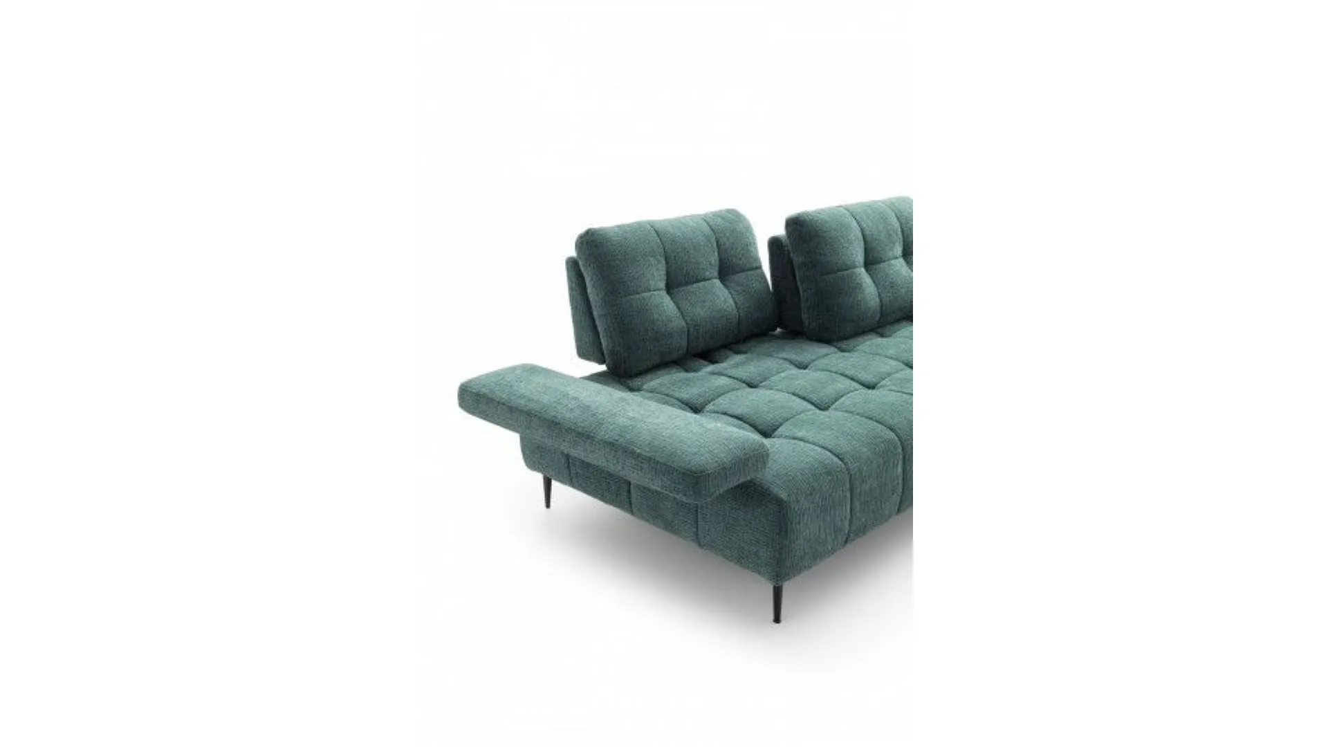 Joplin model sofa in leather or fabric, completely removable cover, 302x245.