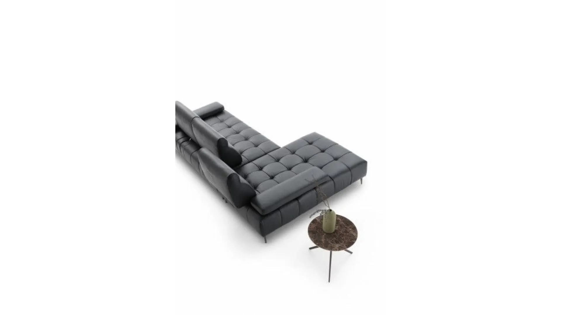 Joplin sofa model in leather or fabric, completely removable cover, 302x245.