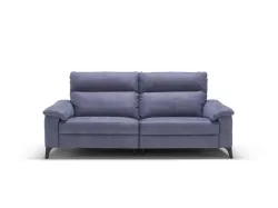 Design sofa in fabric with wooden frame and metal feet.