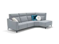 Fabric sofa with elegant and refined lumbar support