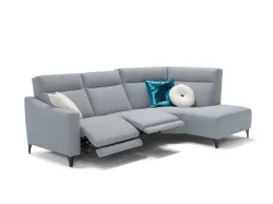 Sofa in fabric with elegant and refined lumbar support