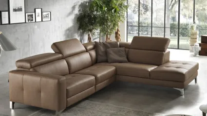 corner sofa with leather relax