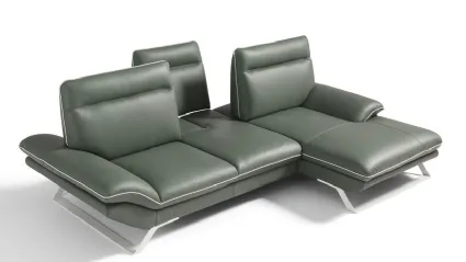 leather sofa backrest adjustable in depth