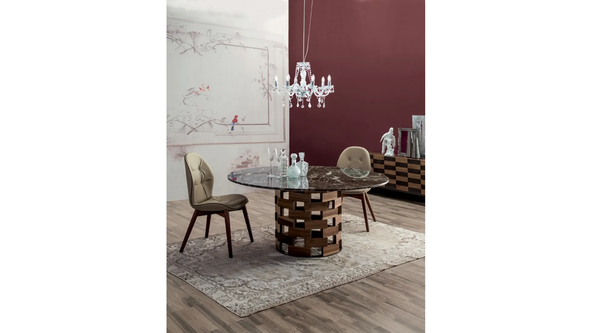 Colosseo table Tonin Casa round Mottes Mobili collection Tonin Casa dealer